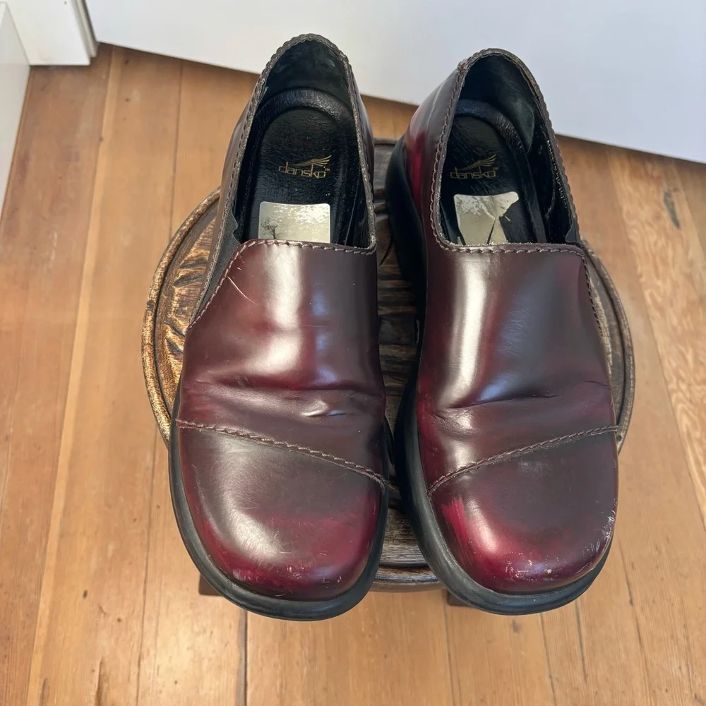 Y2K 90s Chunky vintage grunge Dansko leather platform clogs shoes | Sz 12 / 42